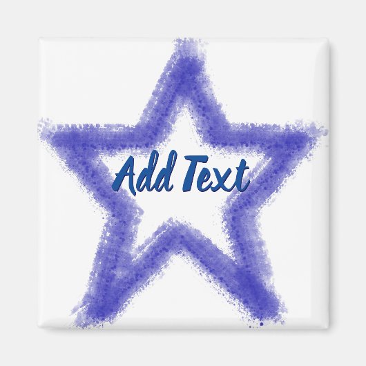 Waterverf Stervorm Magneet (Voorkant)