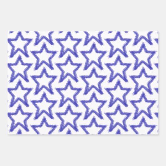 Waterverf Stervorm Patroon Inpakpapier Vel (Voorkant)