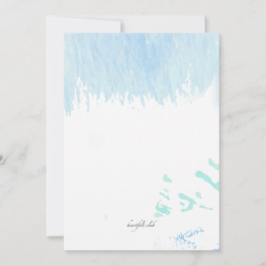 Waterverf Stethoscoopuitnodiging Kaart (Achterkant)