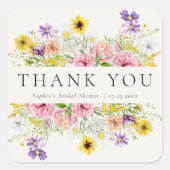 Waterverf Sticker Wilde bloem (Voorkant)