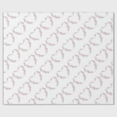 Waterverf stijl Bloem Roze Krans Bloemen Cadeaupapier (Vlak)