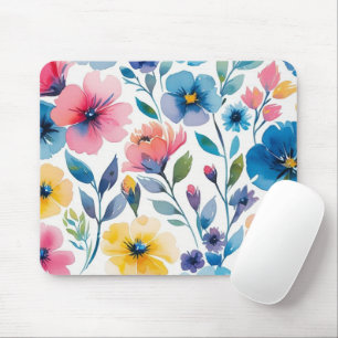 Waterverf stijl Bloemen Muismat
