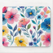 Waterverf stijl Bloemen Muismat (Voorkant)