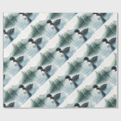 Waterverf stijl Common Loon Bird Zwemmeer Cadeaupapier (Vlak)