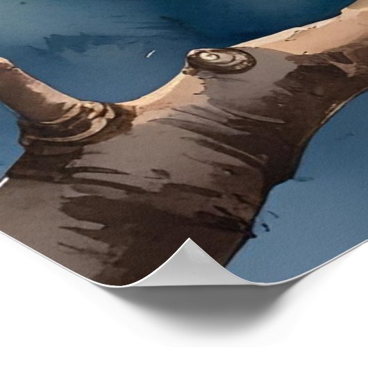 Waterverf stijl Dogwood Tree Poster (Hoek)