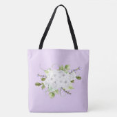 Waterverf stijl Hydrangeas en Lilacs Tote Bag (Voorkant)