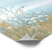 waterverf stijl illustratie strand scene poster (Hoek)