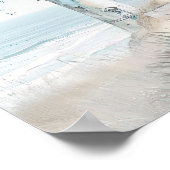 waterverf stijl illustratie witte vuurtoren poster (Hoek)