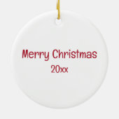 Waterverf stijl kerstman gezicht kerst keramisch ornament (Achterkant)