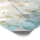 Waterverf stijl kustlandschap met vuurtoren poster (Hoek)