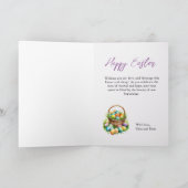 Waterverf stijl paashaas in gras eenvoudig kaart (Binnen)