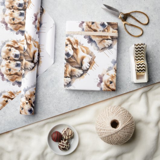 Waterverf stijl pinguïn vogel wildernis kunst cadeaupapier (Crafts)