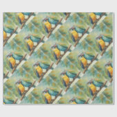 Waterverf Stijl Schattigee Knuffelpapegaaien in Li Cadeaupapier (Vlak)