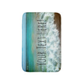  Waterverf Stijl strand Ocean Turquoise Badmat (Voorkant Verticaal)