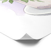 Waterverf Stijl Trouwtaart Art Print (Hoek)