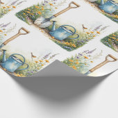 Waterverf Stijl Tuin Tuinier Gereedschap Cadeaupapier (Hoek)