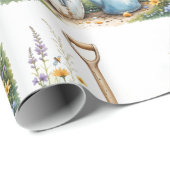 Waterverf Stijl Tuin Tuinier Gereedschap Cadeaupapier (Rol Hoek)