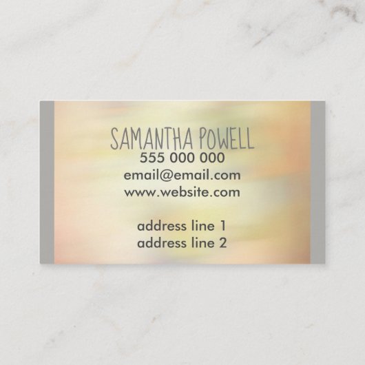 waterverf stijl visitekaartje, aangepast dubbelzij visitekaartje (Achterkant)