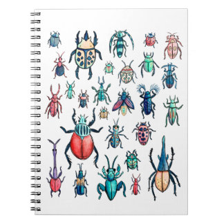 Waterverf  stijlkeverillustratie notitieboek