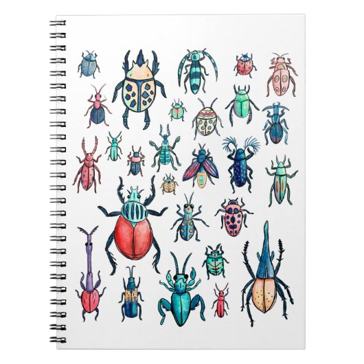 Waterverf  stijlkeverillustratie notitieboek (Voorkant)