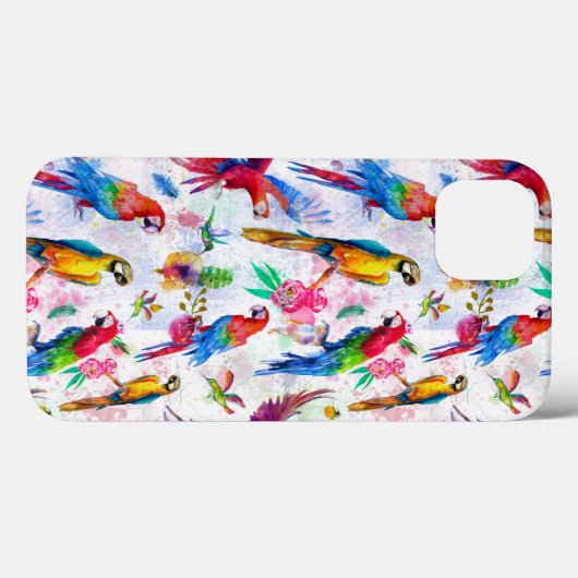 Waterverf stijlpagina's Case-Mate iPhone case (Achterkant (horizontaal))