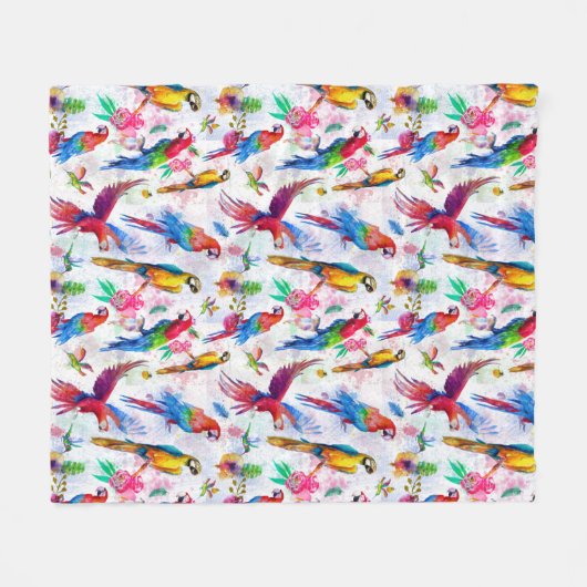 Waterverf stijlpagina's fleece deken (Voorkant (Horizontaal))