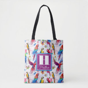 Waterverf stijlpagina's Jouw namen toevoegen Tote Bag