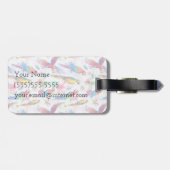 Waterverf stijlpagina's | Monogram Bagagelabel (Achterkant horizontaal)