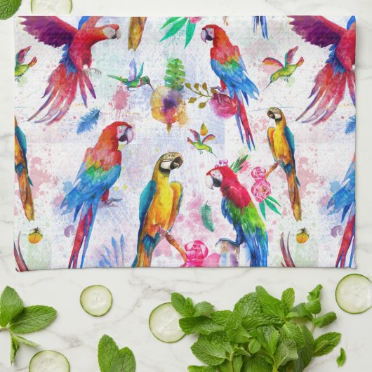 Waterverf stijlpagina's theedoek (Gevouwen)