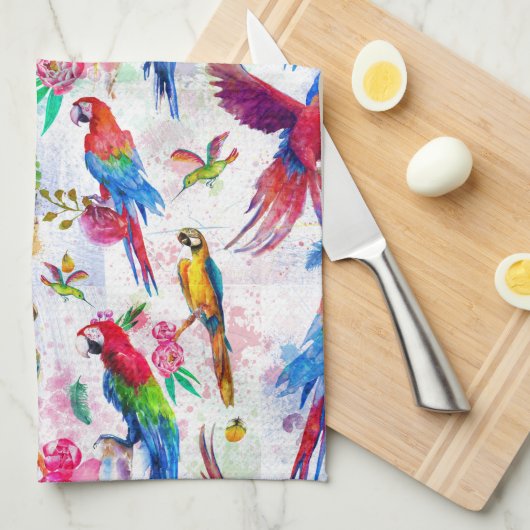 Waterverf stijlpagina's theedoek (Quarter Fold)