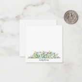 Waterverf Stijlvol groen - Aangepaste naamnotitiea Notitiekaartje (Voorkant / Achterkant in situ)