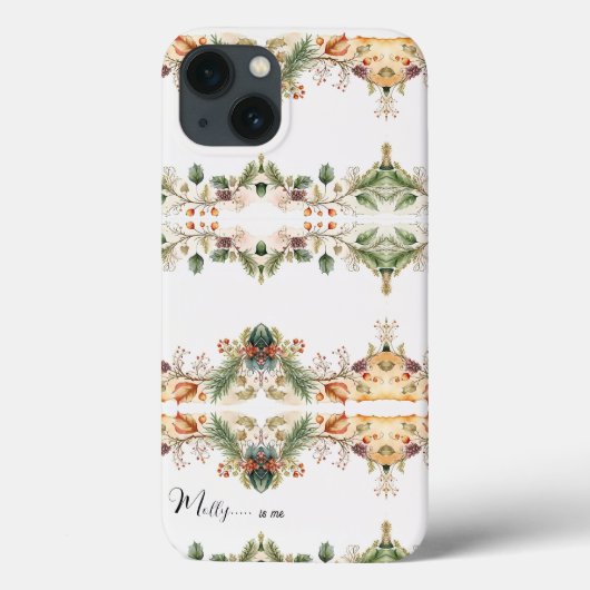 Waterverf stijlvolle bloemenlijn aangepaste tekst Case-Mate iPhone case (Achterkant)