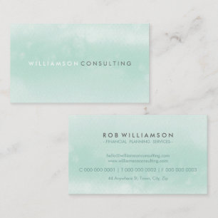 WATERVERF Stijlvolle corporate modern trendy mint Visitekaartje