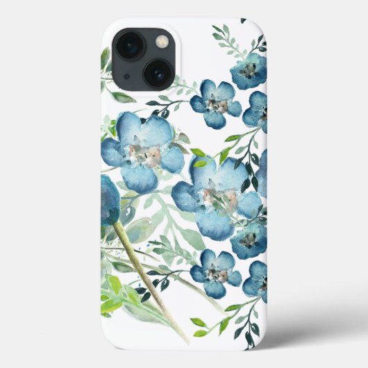 Waterverf Stijlvolle Elegant Floral Flowers Greene Case-Mate iPhone Case (Achterkant)