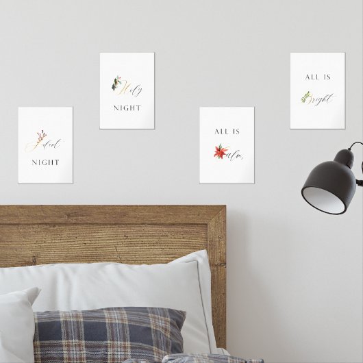 Waterverf Stille Nacht Kerstlied Muurkunst Sets (Slaapkamer)