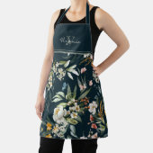 Waterverf Stilleven Kunst Bloemen Monogram & Naam Schort (Insitu)