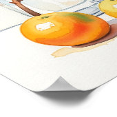 Waterverf stilleven - Sinaasappels Poster (Hoek)