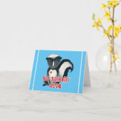 Waterverf stinkdier zo schattig stinkend kaart (Gele Bloem)