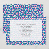 Waterverf Stip Roze Blauw Algemeen Universele Fees Kaart (Voorkant / Achterkant)