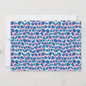 Waterverf Stip Roze Blauw Alles Doel Feest Kaart (Achterkant)