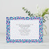 Waterverf Stip Roze Blauw Multifunctioneel Algemen Kaart (Staand voorkant)