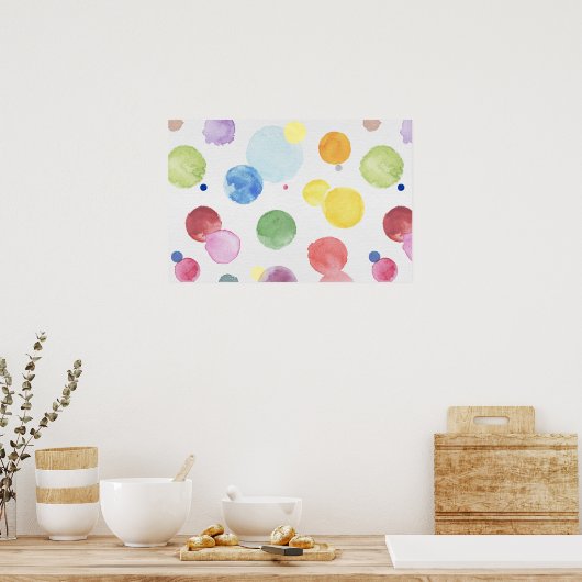 WATERVERF STIPPEN 1 POSTER (Keuken)