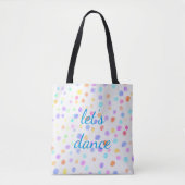  waterverf stippen canvas tas laten dansen (Voorkant)