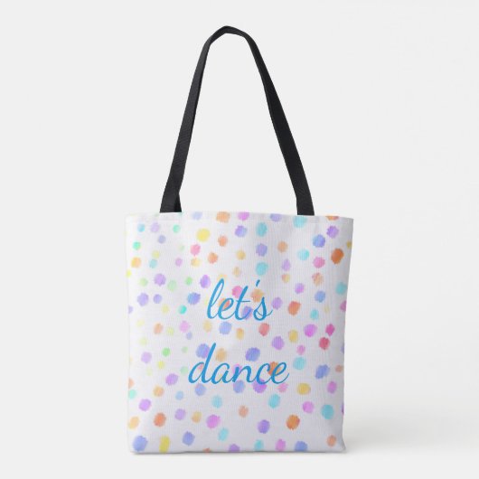  waterverf stippen canvas tas laten dansen (Achterkant)