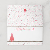 Waterverf Stippen & Eenvoudig 🎄 Kerstboom Plaatskaartje (Buitenkant ongevouwen)