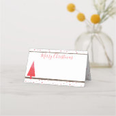 Waterverf Stippen & Eenvoudig 🎄 Kerstboom Plaatskaartje (Voorkant)