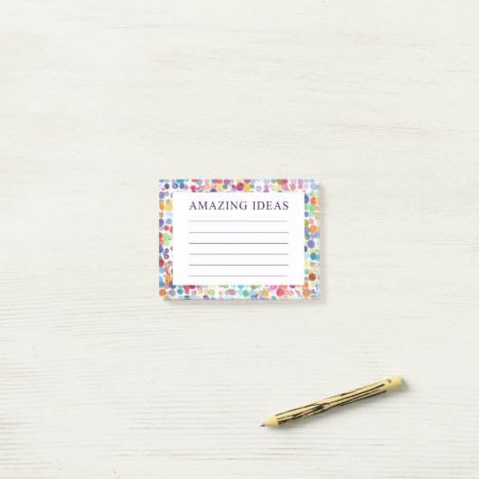 Waterverf Stippen geweldige ideeën Post-it® Notes (Op bureau)