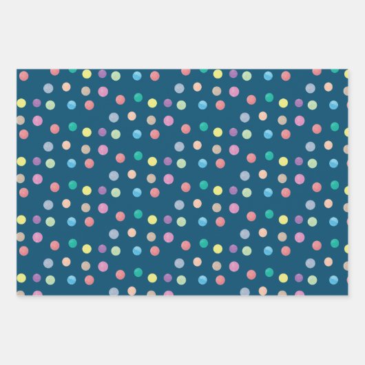 Waterverf Stippen handschilderend kleurrijk patroo Inpakpapier Vel (Voorkant 3)
