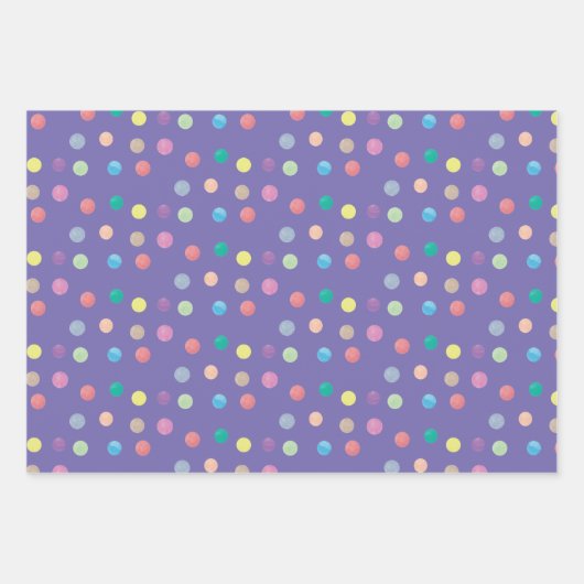 Waterverf Stippen handschilderend kleurrijk patroo Inpakpapier Vel (Voorkant)