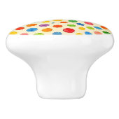 Waterverf Stippen Knop. Keramische Knop (Zijkant)